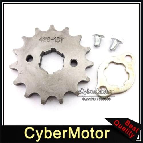 428 15 Tooth 20mm Front Engine Sprocket Gear For 50cc-160cc Dirt Pit Bike ATV Quad Motorcycle SSR Thumpstar YCF DHZ GPX SDG