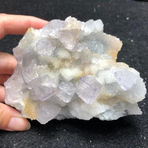 482.9gNatural purple fluorite and quartz mineral stone home decoration aura meditation healing teaching CRYSTAL QUARTZ GEM