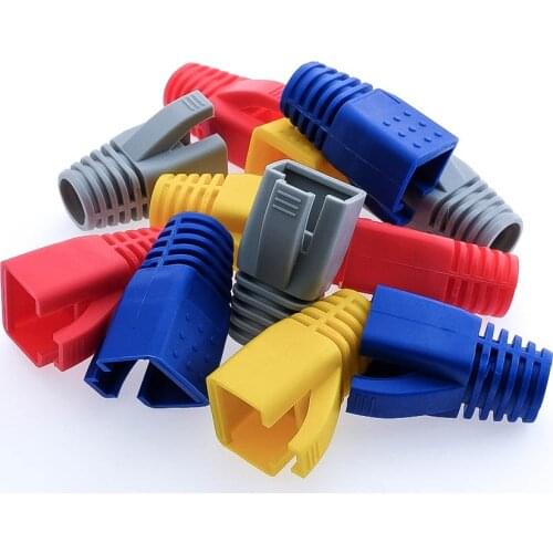 7mm Cat6 Cat6a Cat5e RJ45 Plug Ethernet Network Cable Strain Relief Boots RJ45 plug Caps RJ45 Connector Colorful boots HY1533