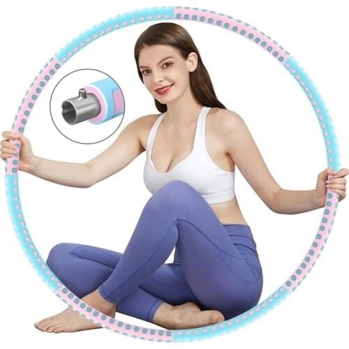 8 Tubes Detachable Pilates Yoga Waist Exercise Slimming Sports Hoops Body Building Massage Gymnastics Loss Weight Hoop