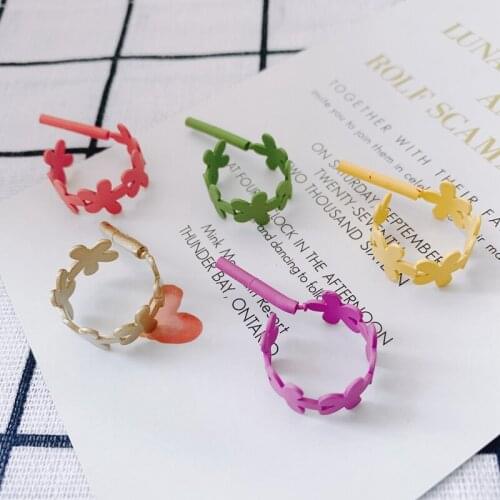 DIY jewelry accessories multi-color optional small flower circle earrings earrings jewelry accessories materials