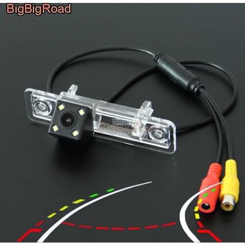 BigBigRoad Car Intelligent Dynamic Tracks Rear View Backup Camera For Opel Zafira A 1999 2000 -2005 / For Buick new excelle HRV