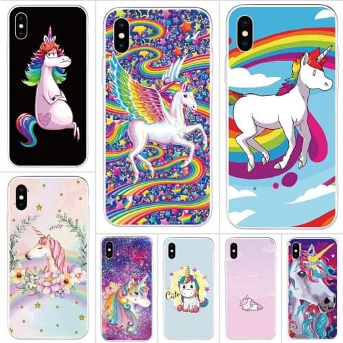 For Samsung Galaxy S10 Lite S10E S10 5G S9 Plus Note 10 case Soft Tpu Print Unicorn Rainbow Back Cover Protective Phone Cases