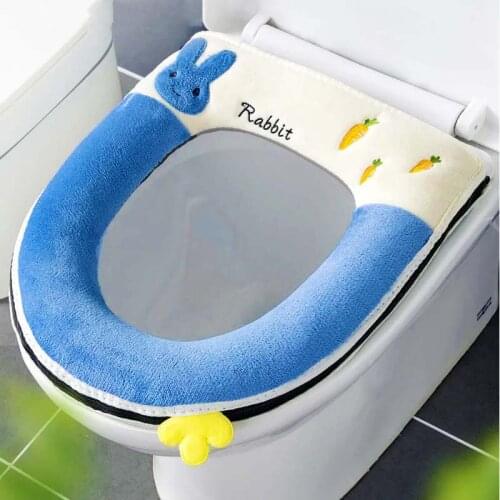 Portable Toilet Seat Cover with Zipper Handle Bathroom Accessories Toilet Pads Universal Cushion Cover Comfort WC Mat Supplies