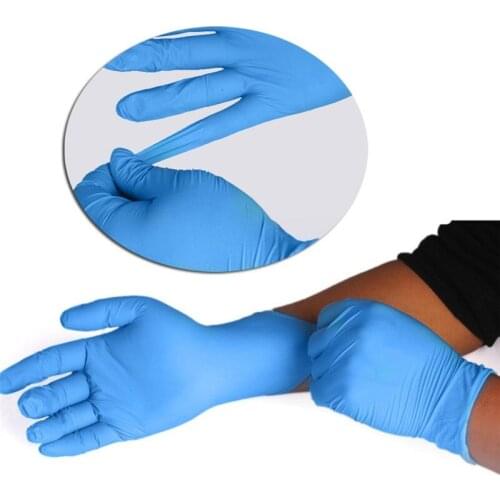 DHL 100Pcs XL guantes nitrilo Disposable Gloves Latex Nitrile Rubber Household Kitchen Dishwashing Gloves Work Garden Universal