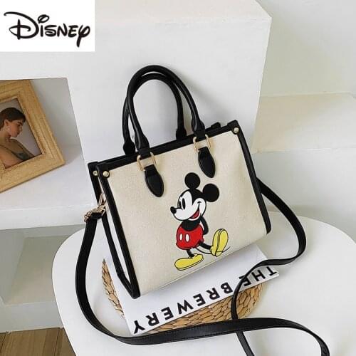 Disney Mickey Mouse Minnie lady one-shoulder messenger bag fashion casual bag durable large-capacity lady tote bag computer bag