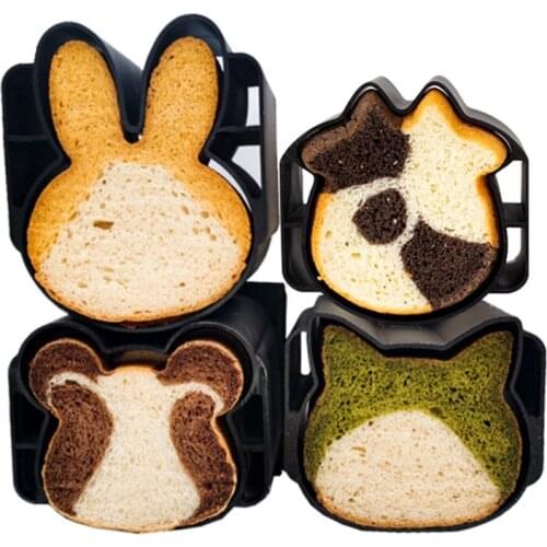 Baking toast mold cute animal shape toast cat head rabbit head cow head non-stick bread household oven bread baking tools