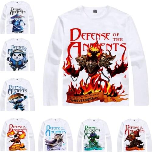 Coolprint Anime Shirt DOTA2 DOTA 2 T-Shirts Multi-style Long Sleeve Shadow Fiend Storm Spirit Cosplay Motivs Hentai Shirts