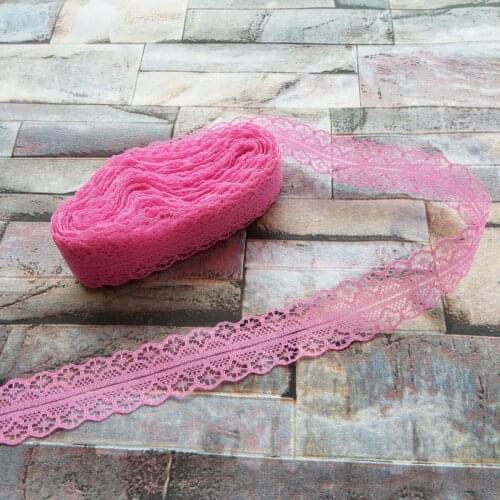 Hot Sale Wholesale! Beautiful 10 yards Rose lace ribbon 28mm width DIY Jewelry/Clothing accessories For Sewing