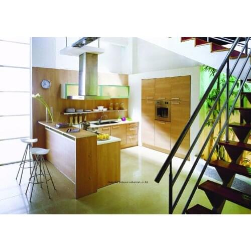 Melamine/mfc kitchen cabinets(LH-ME048)