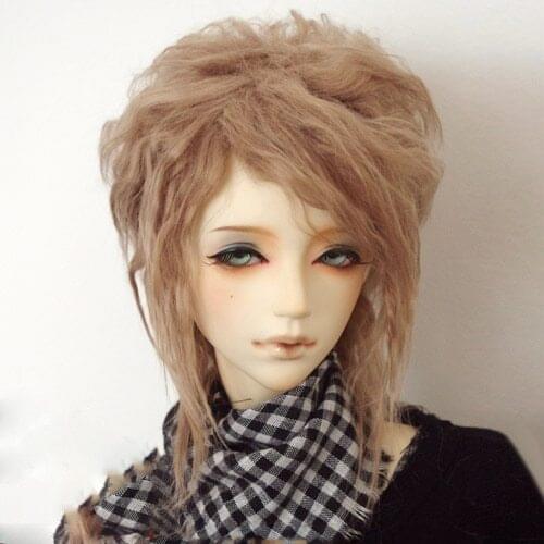 BJD doll hair suitable for 1-3 1-4 1-6 uncle size MSD YOSD brown micro-curly hair doll accessories
