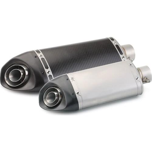 Motorcycle Real Carbon Fiber 500cc with stickers Exhaust Muffler Pipe Escape moto DB Killer FOR Ducati 796 honda kawasaki z1000