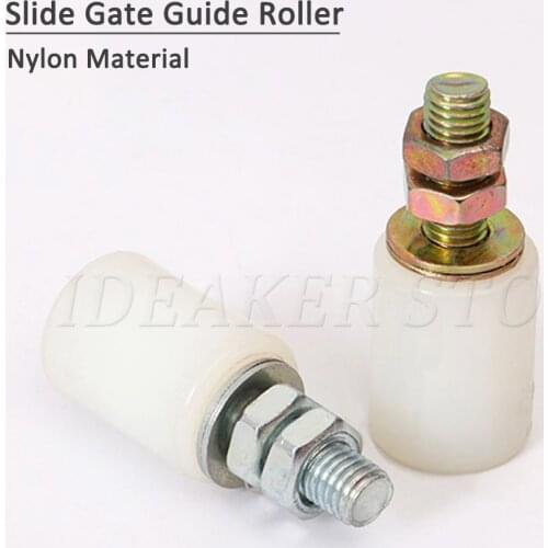 4Pack Hard Nylon Slide Gate Guide Roller with Bolt and Nuts, Rail Door Wheel for Electric Door Sliding Gate