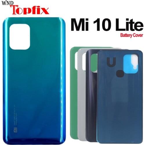 New Cover For Xiaomi Mi 10 Lite Back Cover Glass Panel For Xiaomi Mi 10 Lite 5G Battery Cover Mi10 Lite Rear Door Case Housing