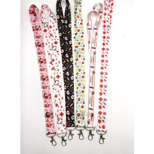 New cartoon Doctors nurse Neck Strap Lanyards Badge Holder Rope Pendant Key Chain Accessorie