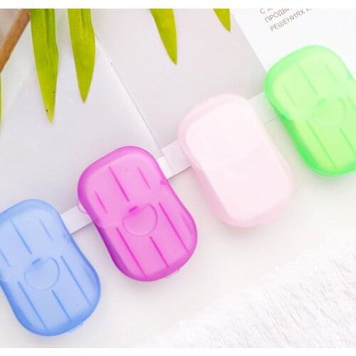 Disposable Soap Travel Portable Travel Soap Hand Washing Travel Cleaning 20 Soap Paper Mini Box