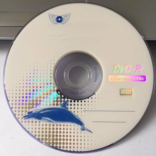 Wholesale 5 discs Grade A x16 4.7 GB Blank Blue Whale Printed DVD+R Disc