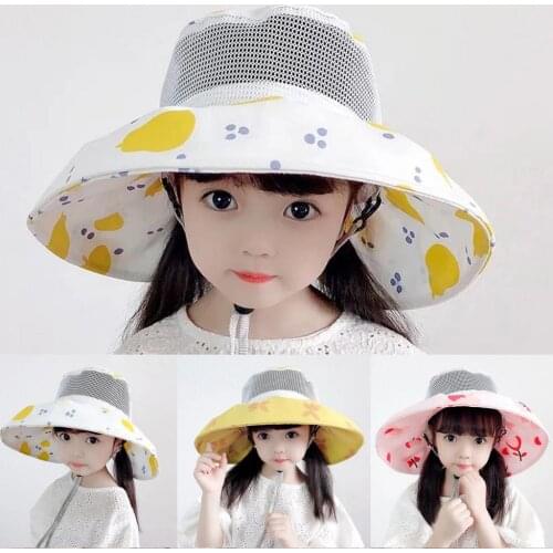 Practical Excellent Wide Brim Adorable Fisherman Cap Polyester Hat Eye-catching for Children