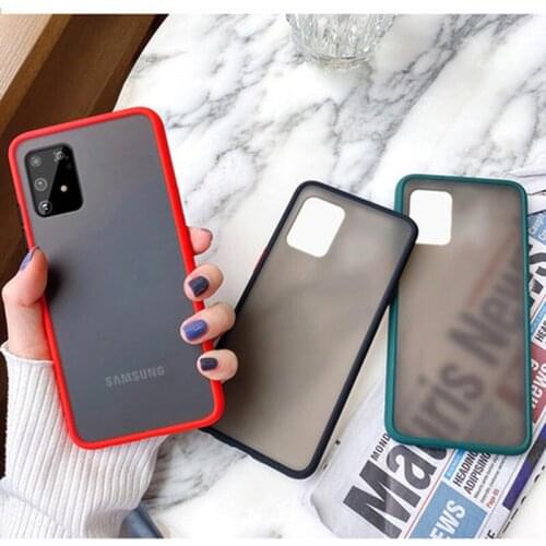 Translucent Matte Bumper Phone Case For Samsung Galaxy A12 A22 A42 A01 A11 A21S A31 A51 A41 A71 A10S A20S A30S A50 A70 Cover