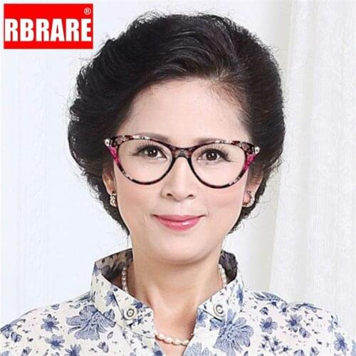 RBRARE Cat Eye Glasses Frame 2.0 Reading Glasses Progressive Women Clear Lens Mirror Presbyopia Spectacles Prescription Glasses