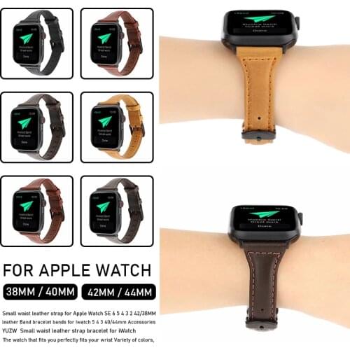 Strap for Apple Watch Band 38/42mm iWatch Graffiti Small waist leather bracelet bands for Apple watch series 6/SE/5/4/3 44/40mm