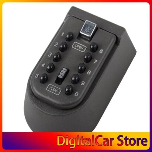 Key Safe Box Wall Hanging Key Code Lock Thickening Iron Key Box Outdoor Wall Mount Spare Lock Holder