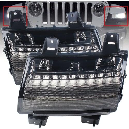 LED New Daytime Running for jeep jl led turn signals Fender White DRL for Jeep Wrangler JL European version High Configuration