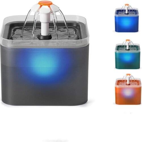 Smart Pet Cat and Dog Drinking Fountains, Cat Drinking Fountains, Silent Automatic Filtering Translucent Self-power-off Basin