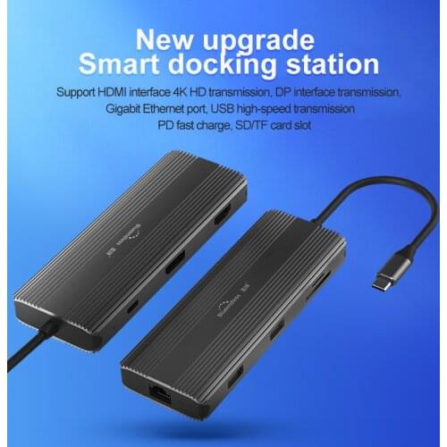 Blueendless USB Multi Hub Dp HDMI RJ45 USB 3.0 Splitter High Speed Up to 5Gbps USB C Hub for MacBook Pro PC Accessories