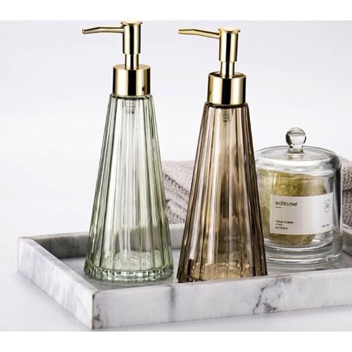 Bathroom 300ml Soap Dispenser Simple Glass LiquidStorage Bottle Body Wash Shampoo Bottles Kitchen Detergent Empty Sub-bottle