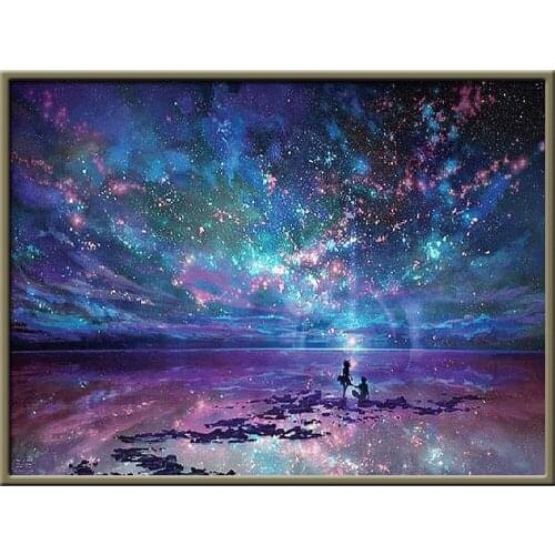 Tree Landscape DIY Cross Stitch Embroidery 11CT Kits Craft Needlework Set Cotton Thread Printed Canvas Home Dropshipping