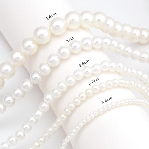 2021 Retro White Pearl Choker Necklace for Women Trendy Summer Imitation Pearl Choker Trend Elegant Aesthetic Wedding Jewelry