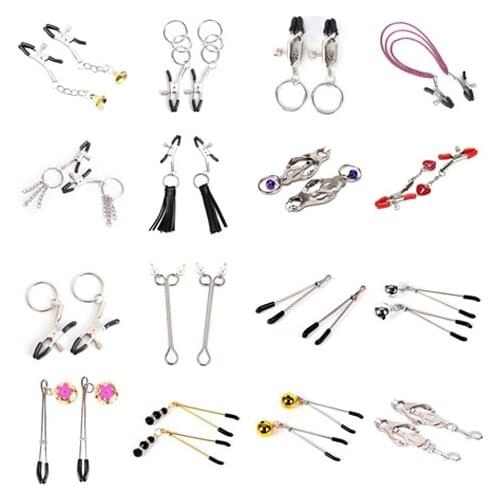 1 pair /1pcs Exotic Accessories Metal Bell Nipple Clamps With Chain Clips