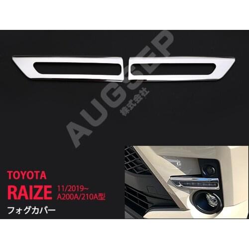 2PCS Car Styling for Toyota Raize A200A/210A SUS304 Exteriore Accessories Car Fog Lamp Cover Protectors Cover Exterior Sticker