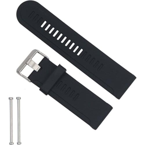 26mm Black Silicone Strap Replacement Watch Band Strap For Garmin Fenix 3 Tactix New Design WatchStrap+tool+2 Pcs Screw