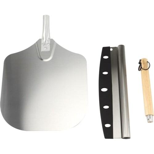 65CM Pizza Shovel with Removable Handle Aluminum Shovel Pizza Transfer Shovel Pizza Shovel with Wooden Handle