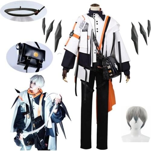 Anime! Arknights Executor Sectator Game Officer Handsome Gothic Uniform Cosplay Costume Halloween Suit For Men