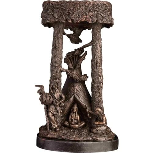 ArtsHom DS-691 Home Decor accessories Famous Classical Bronze art statue Primitive African tribal life figurines For Collection