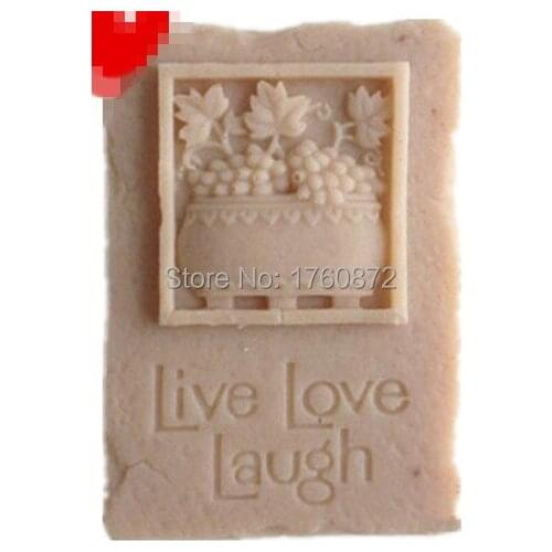 Free shipping DIY Vase/live love laugh Modelling soap mold silicone cake mold fondant chocolate mold handmade soap mold