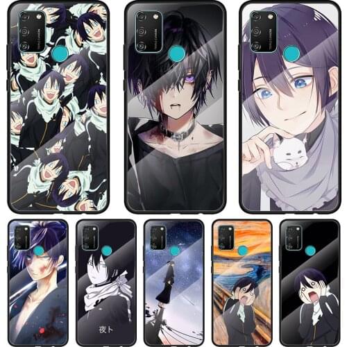 Yato Noragami Anime Tempered Glass Cover For Honor 30 20 10 9X 8X Pro Plus Lite Silicone Phone Case Coque