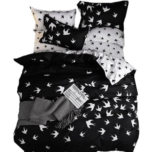 Black White Duvet Cover Set Twin/Queen/King Size Bedclothes Bedding Sets Luxury Home Hotel no filling