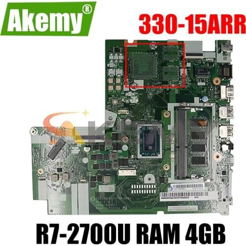 For Lenovo 330-15ARR laptop motherboard NM-B681 motherboard CPU R7-2700U RAM 4GB tested 100% working FRU 5B20R34286 5B20R34274