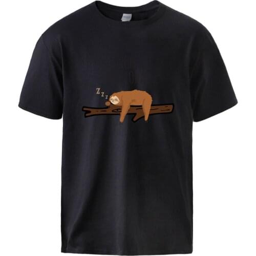 Nope Not Today Lazy Sloth Tshirts Man Causal Tops Tees Short Sleeve Tee 2021 Summer Cool Cotton Male Retro Casual Tops Tee