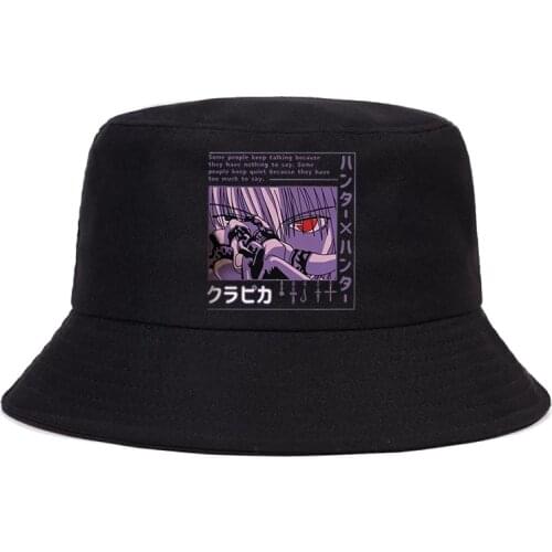 Hunter X Hunter Kurapika Summer Hat Killua Zoldyck Print Harajuku bucket hat Unisex Fashion Casual bob panama fisherman hat