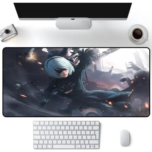 Mouse Pad Nier Automata Anime Carpet Office Professional Gaming Accessories Gamer Pc Mousepad Keyboard 90x40cm Cs Go Desk Mat