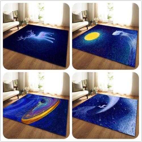 Blue Series Print Carpets For Living Room Bedroom Area Rugs Antiskid Large Tapete Para Sala Alfombra Tapis Salon Home Floor Mats