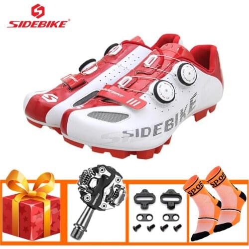 SIDEBIKE Men women cycling shoes sapatilha ciclismo mtb add SPD pedals Self-locking breathable bicicleta mountain bike shoes