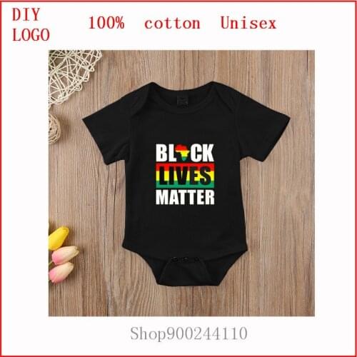 Newborn Toddler Baby Boy Girl Black Live Matters Ich kann nicht atmen African Power flag bodysuits baby short sleeve Clothes