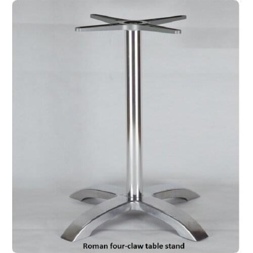 Restaurant table legs bracket coffee table four claw feet aluminum alloy bracket stainless steel support frame