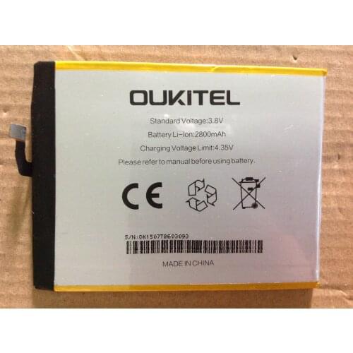 Original oukitel U10 phone battery 2800mah 3.8V for oukitel U10 phone